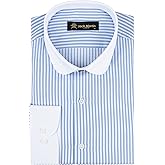 Club Collar Shirts for Men | Mens Long Sleeve Dress Casual Stylish & Formal Button Up Shirts in 1920s Style