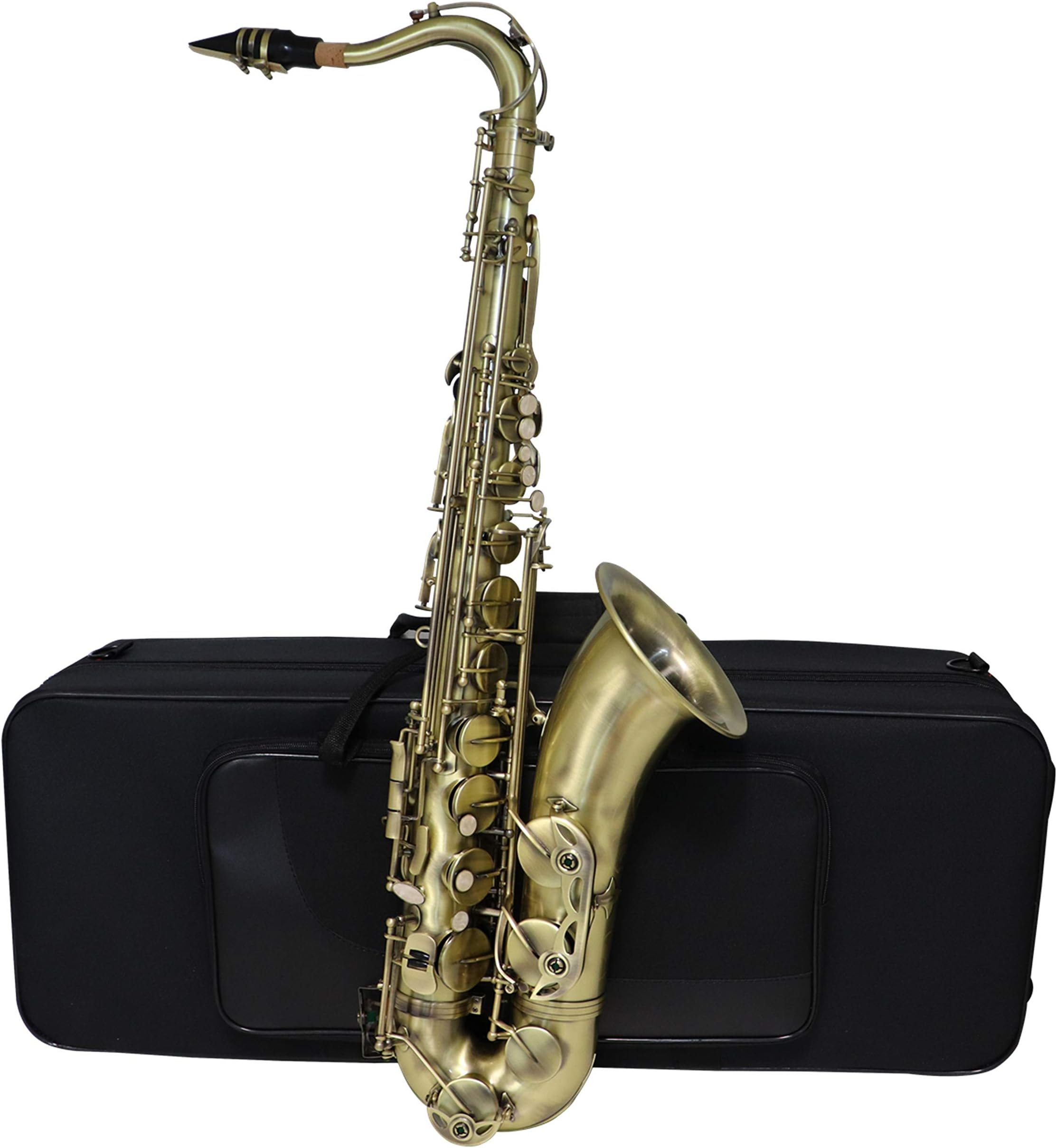 Tenor Saxophone JTS-801 Bb Professional Tenor Sax Grade Antique Bronze with Tuner Mouthpiece Reeds Case Tenor Playing