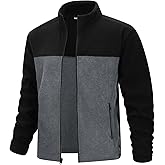 33,000ft Men's Full Zip Fleece Jacket Lightweight Warm Soft Polar Fleece Winter Jacket with Pockets for Casual Hiking Outdoor