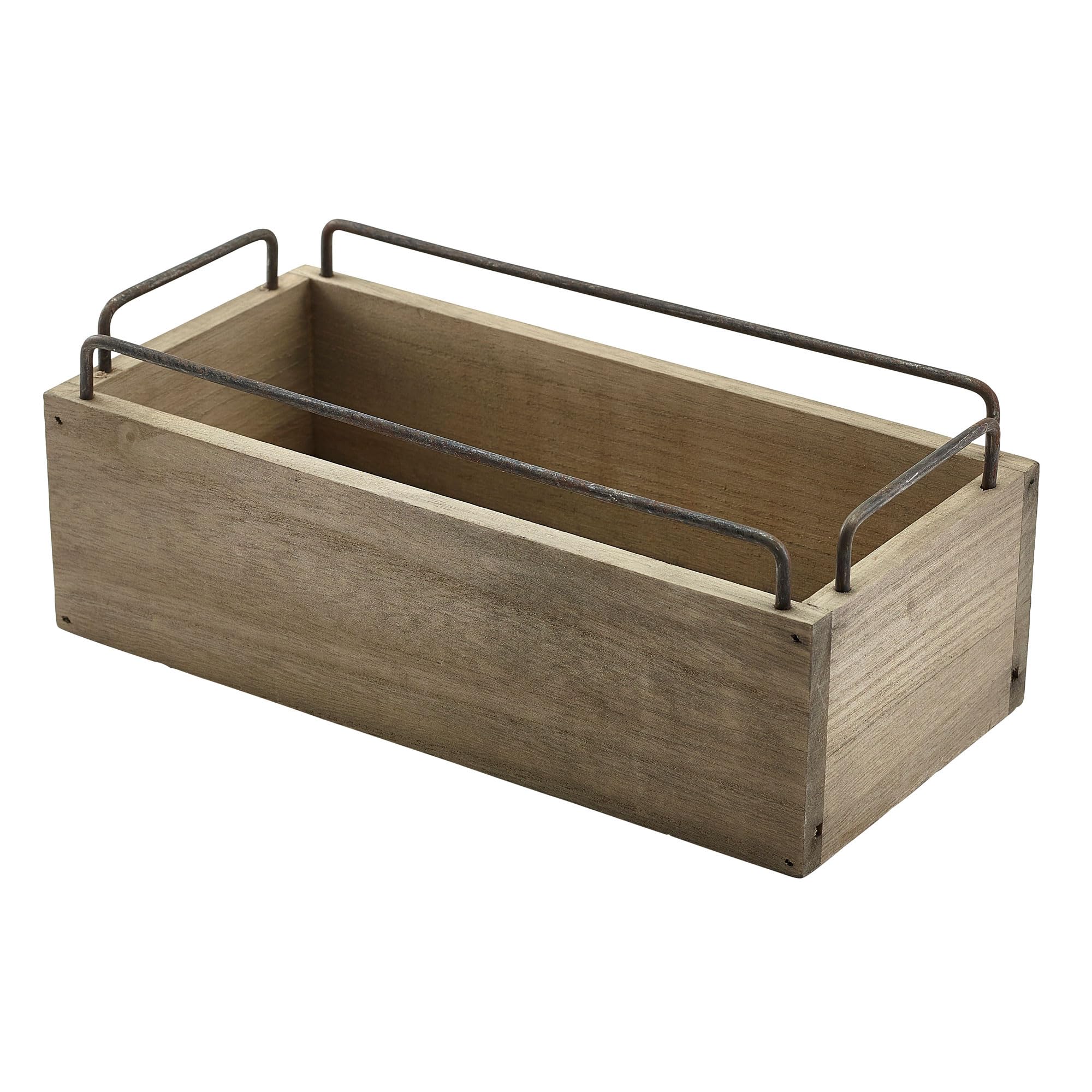 Genware Industrial Wooden Condiment Crate 10inch / 25cm, TRW216, Single