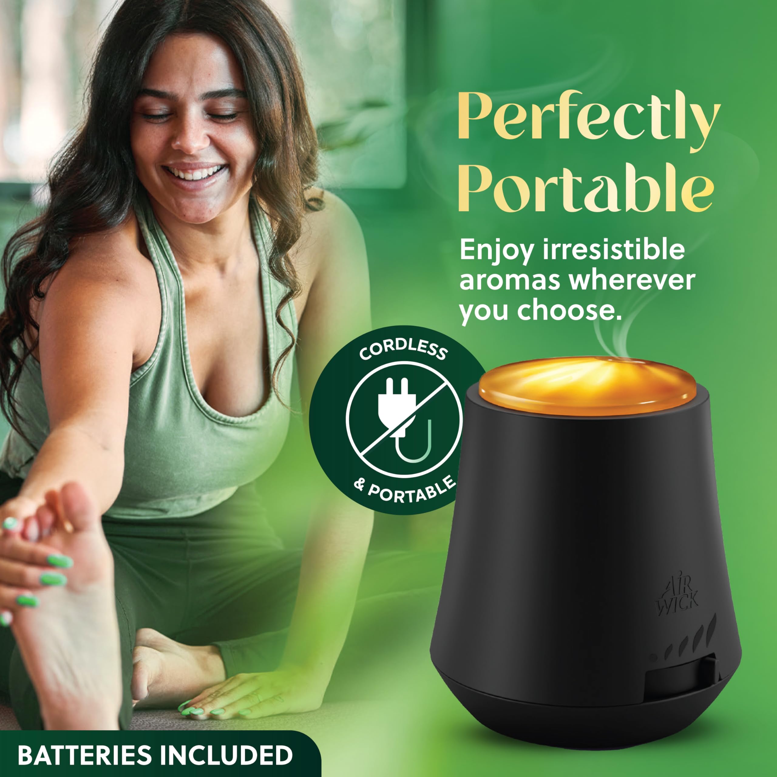 Air Wick Essential Mist Diffuser, Essential Oil Diffuser, Air Freshener for Home, Long Lasting Scent Diffuser, Portable & Cordless, Waterless Diffuser, Home Fragrance Products, 1 ct