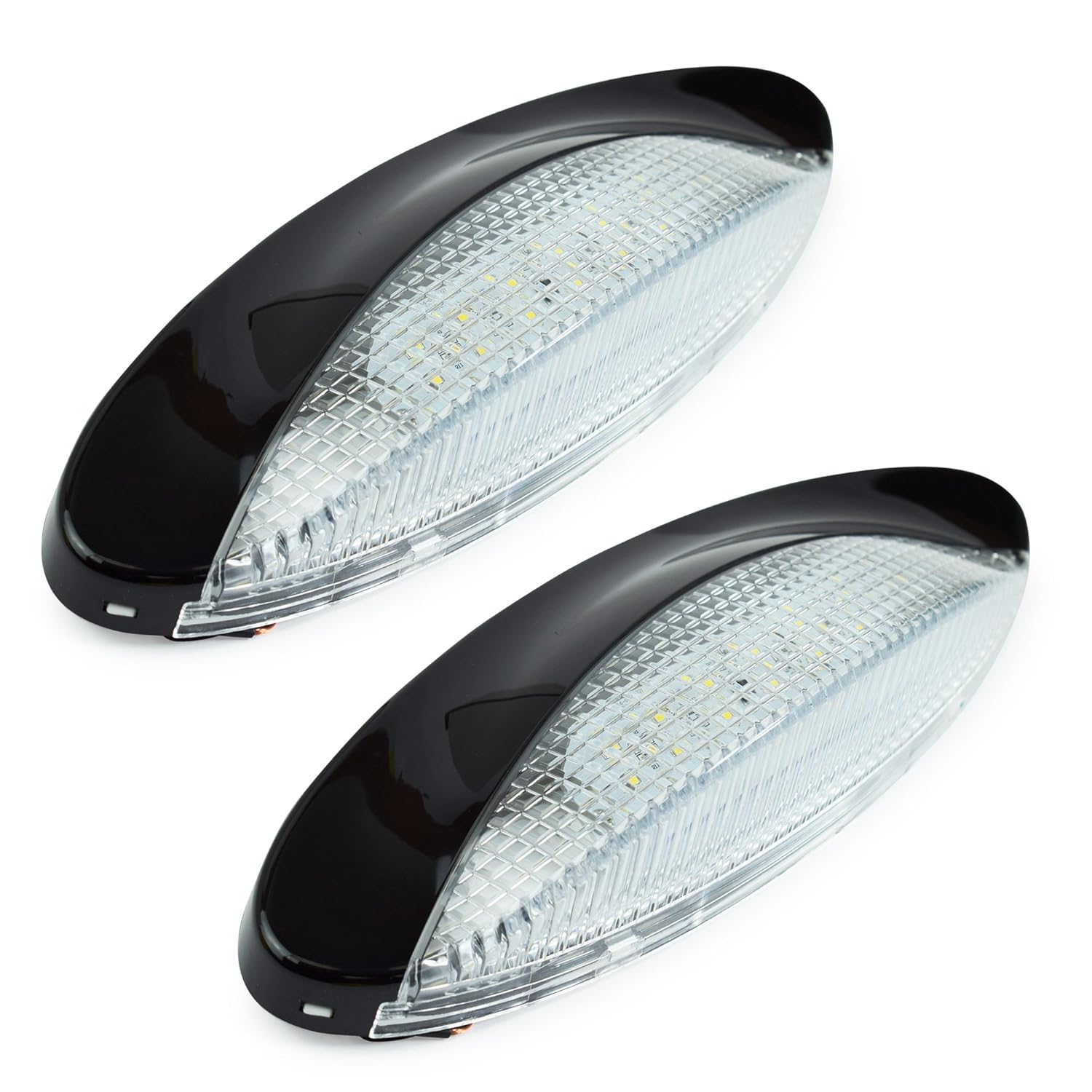 LED RV Black Euro Exterior Porch Utility Light 12v 220