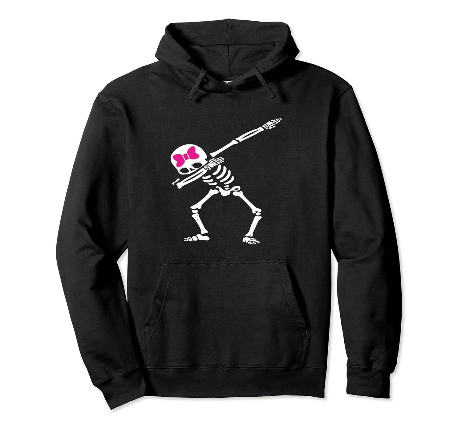 Dabbing Skeleton Girl Dab Pose Halloween Hoodie-Rose