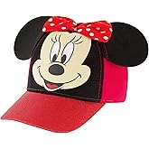 Disney Girls Baseball Cap, Minnie Mouse Ears Adjustable Toddler Or Girl Hats for Kids