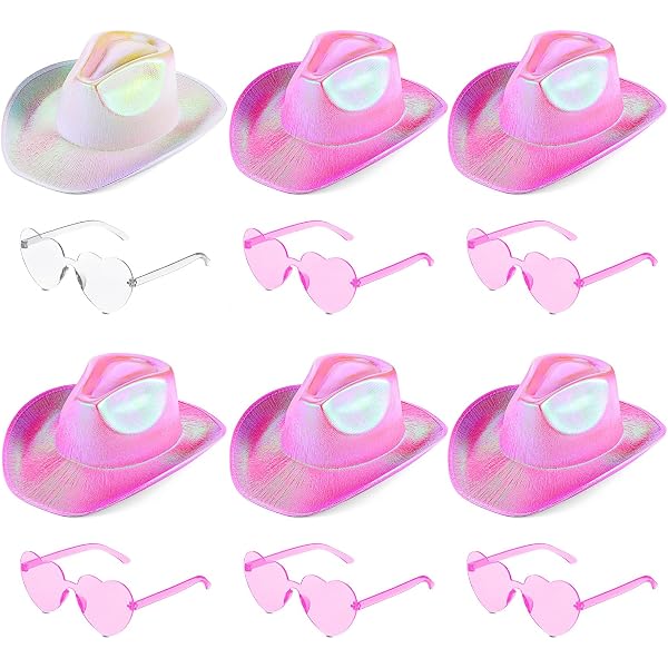 Amazon.com: Bonuci Sequin Glitter Cow Hat and Funny Rimless  display picture 3
