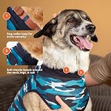 Suitical Recovery Suit Dog XX-Small Blue Camouflage view 3