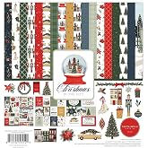 Echo Park Paper Christmas in The City Collection Kit, Multi | Christmas Craft Supplies for Scrapbooking, Card Making, Handmade Gifts, and Custom Holiday Decor, Christmas in the City