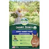 Oxbow Organic Bounty Adult Rabbit Food, Organic Rabbit Pellets, USA, 3 lb | Bunny Food for Adult Rabbits, Made with High Fiber Oxbow Hay, Vitamins &amp; Minerals, Uniform, Prevents Selective Feeding