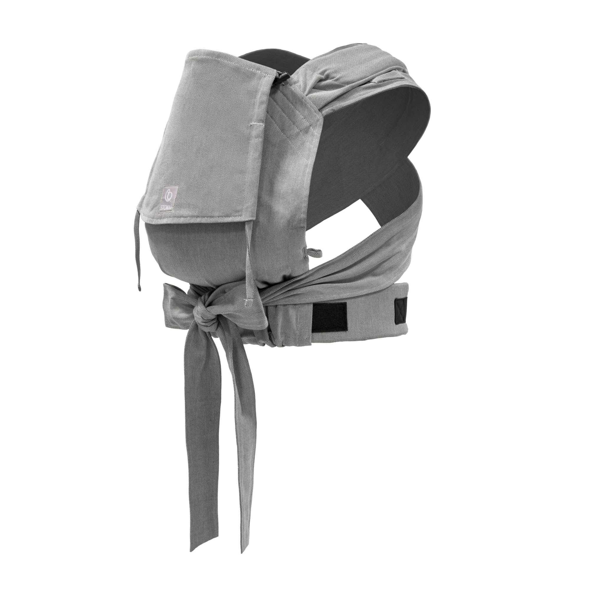 Stokke Limas Carrier, Grey Melange - 2023 Version (OCS) - Newborn Half-Buckle Baby Carrier - Three Carrying Options - Safe from Birth & Up to 15 kg (33 lbs)
