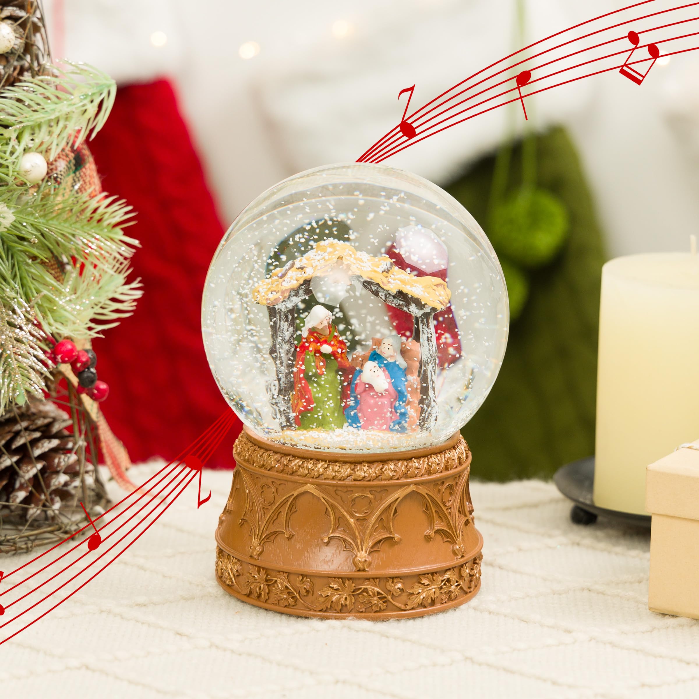 Photo 1 of Alpine Corporation Nativity Snowglobe with Music