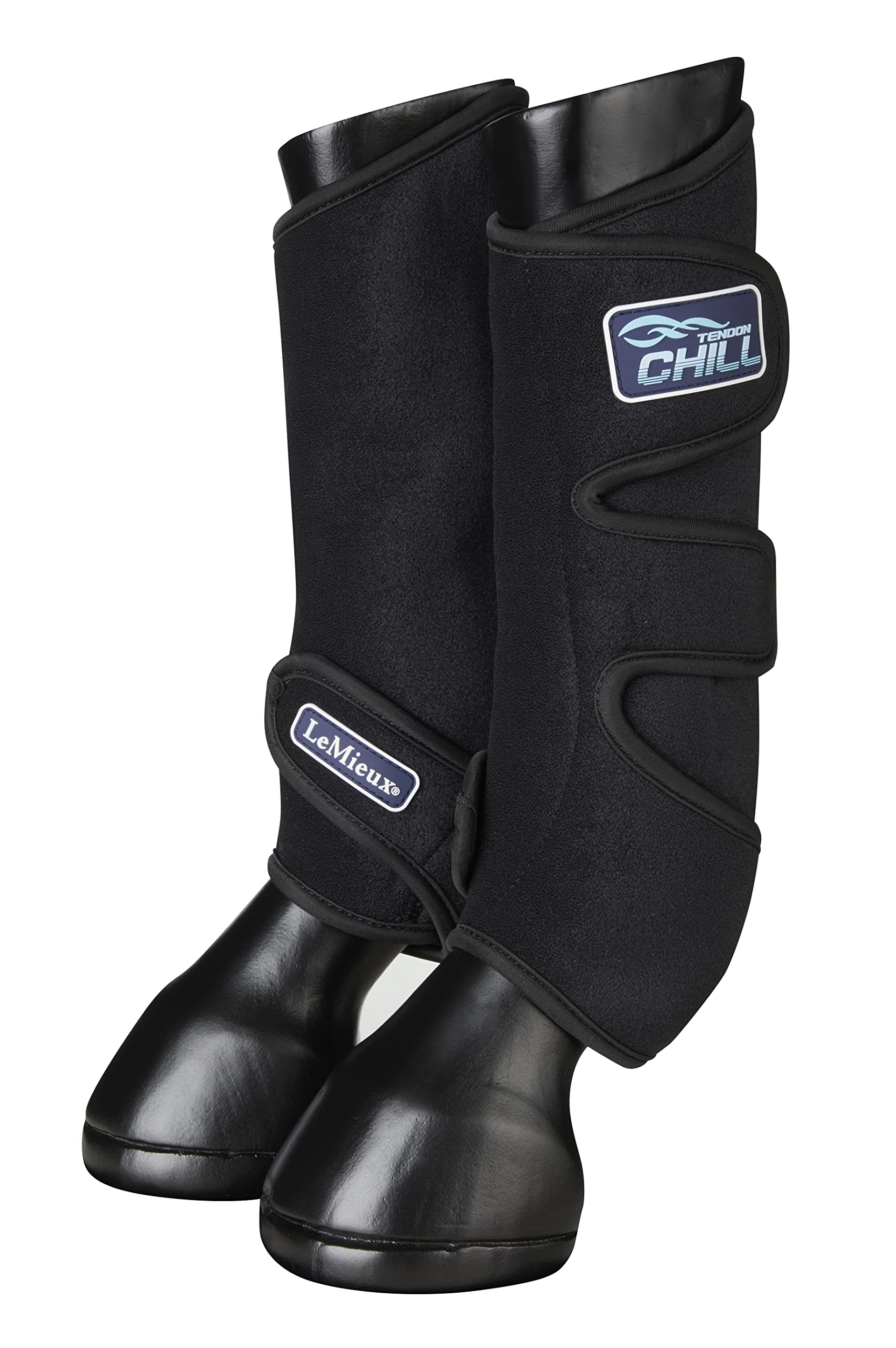 LeMieux Tendon Chill Therapy Horse Boots - Protective Gear and Training Equipment - Equine Boots, Wraps & Accessories (Black/One Size)