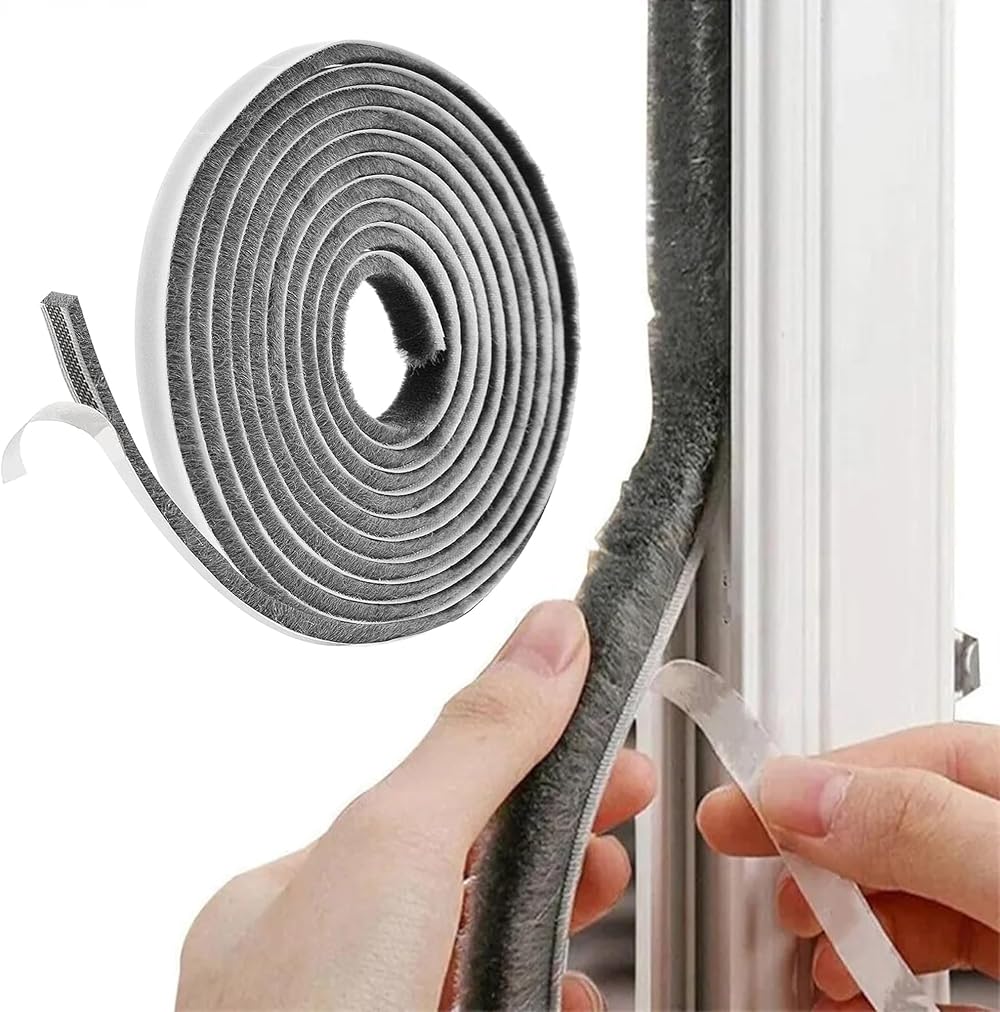 ASAB Door Seal Strip 5m x 9mm Draught Excluder Tape Window Weather Stripping