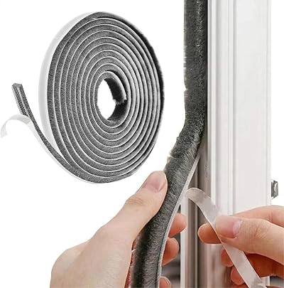 ASAB Door Seal Strip 5m x 9mm Draught Excluder Tape Window Weather Stripping