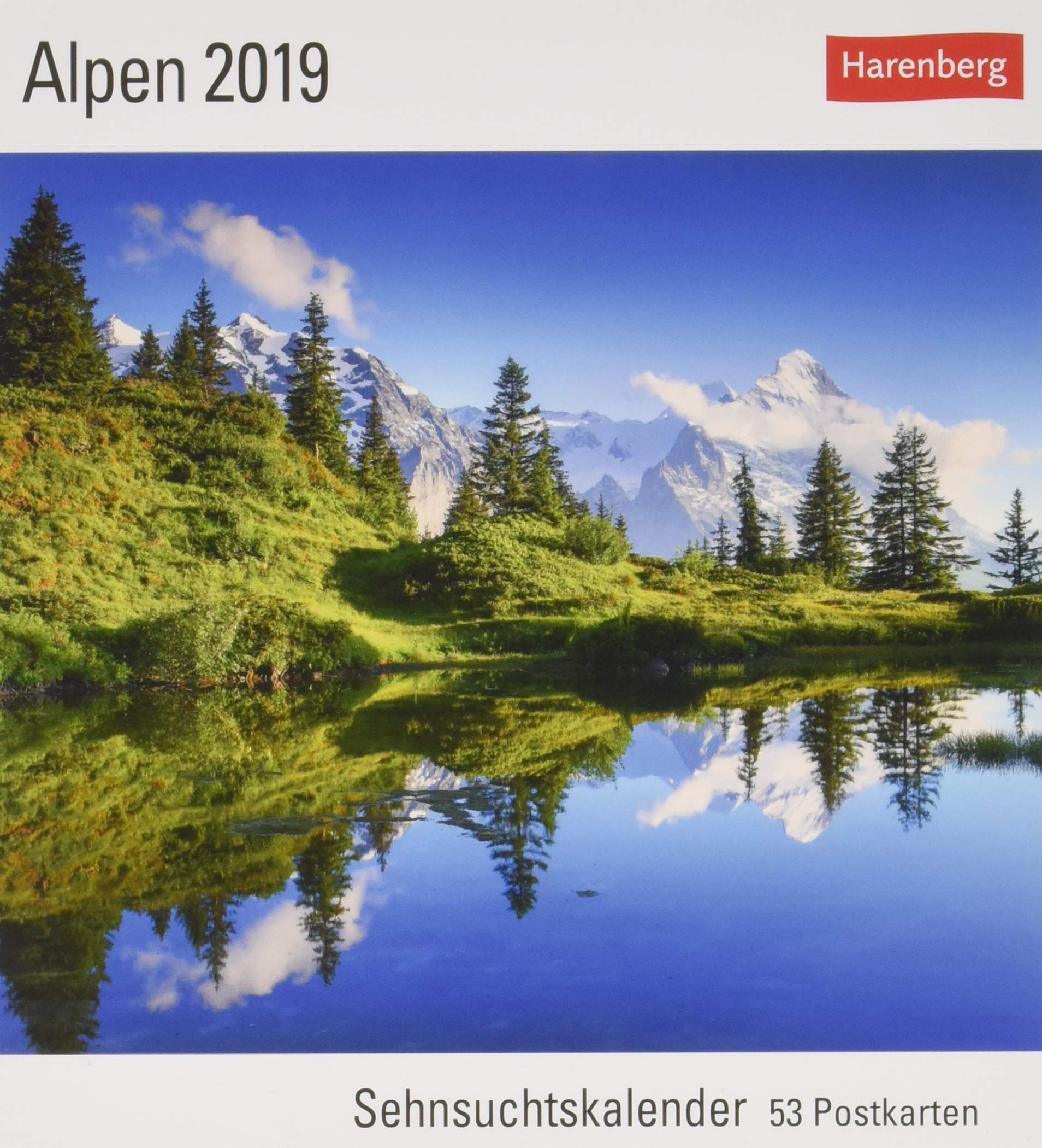 Alpen Kalender 2019 Sehnsuchtskalender 53 Postkarten Amazon De Harenberg Bucher