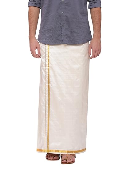Men Readymade Silk Dhoti with Pocket