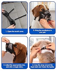 Dog Muzzle, Soft Air Mesh Muzzle for Small Medium