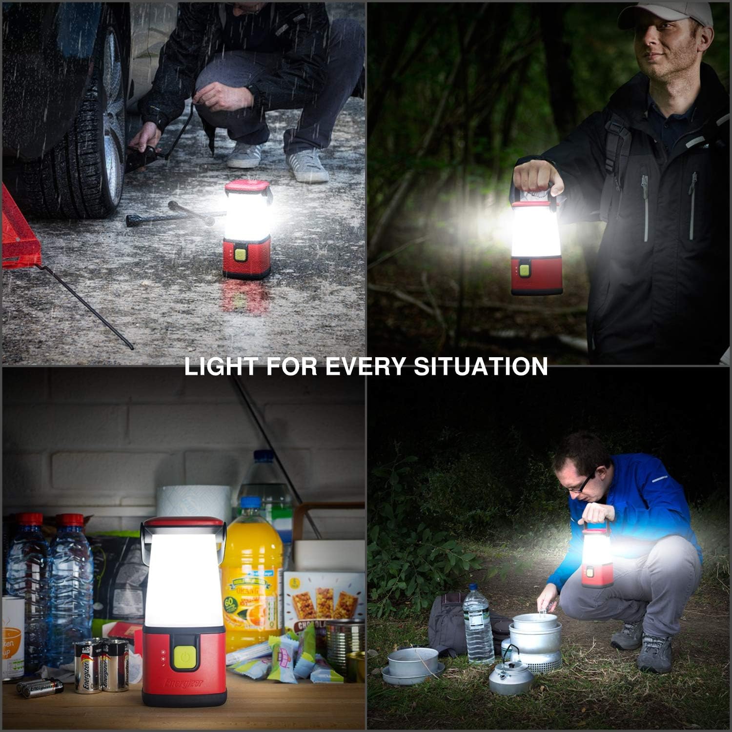 Energizer LED Camping Lantern Flashlight, 650 Hour Run-Time, 500 Lumens, IPX4 Water Resistant, Battery Powered LED Lantern - Use for Hurricane, Emergency Light, Camping: Sports & Outdoors