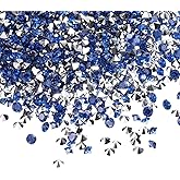 PATIKIL 14000Pcs Wedding Table Scatter Confetti Crystals 3mm Acrylic Diamonds Vase Fillers Gems for Table Centerpiece Decorations Bridal Shower Party, Silver, Dark Blue