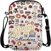 ZJXHPO Casino Cross Body Bag Casino Gambling Lover Gift Queen Of The Machine Messenger Bag Slot Gambling Gift