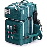 LUPU TACTICAL 45L Backpack for Men and Women 3 Days Assault Pack Outdoor Travel Hiking Camping Rucksack with Molle Webbing (Blacklish Green)