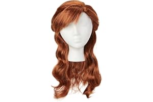 Frozen Disney 2 Anna Wig, 18" Long Flowing Red Hair with Braid Detail for Girls Costume, Dress Up or Halloween - for Ages 3+