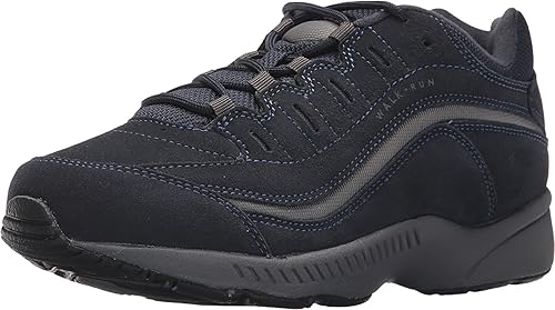 Easy Spirit Women's Romy Sneaker, Navy Suede 420, 10 Wide