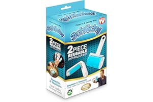 Schticky 2 Piece Lint Roller Set - Reusable & Washable Lint Roller Cleaner for Clothes Sofa Furniture Car Cat Dog Hair - Clea