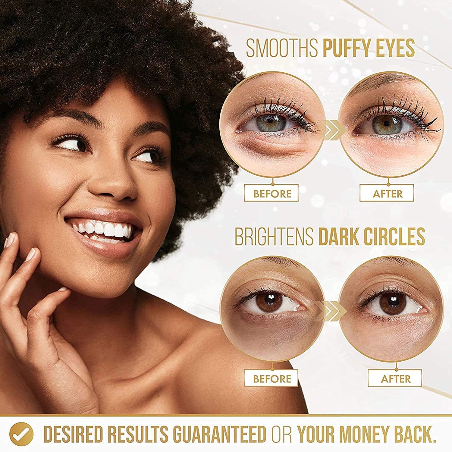24K Gold Eye Mask– 20 Pairs - Puffy Eyes and Dark Circles Treatments – Look Less Tired and Reduce Wrinkles and Fine Lines Undereye, Revitalize and Refresh Your Skin: Beauty