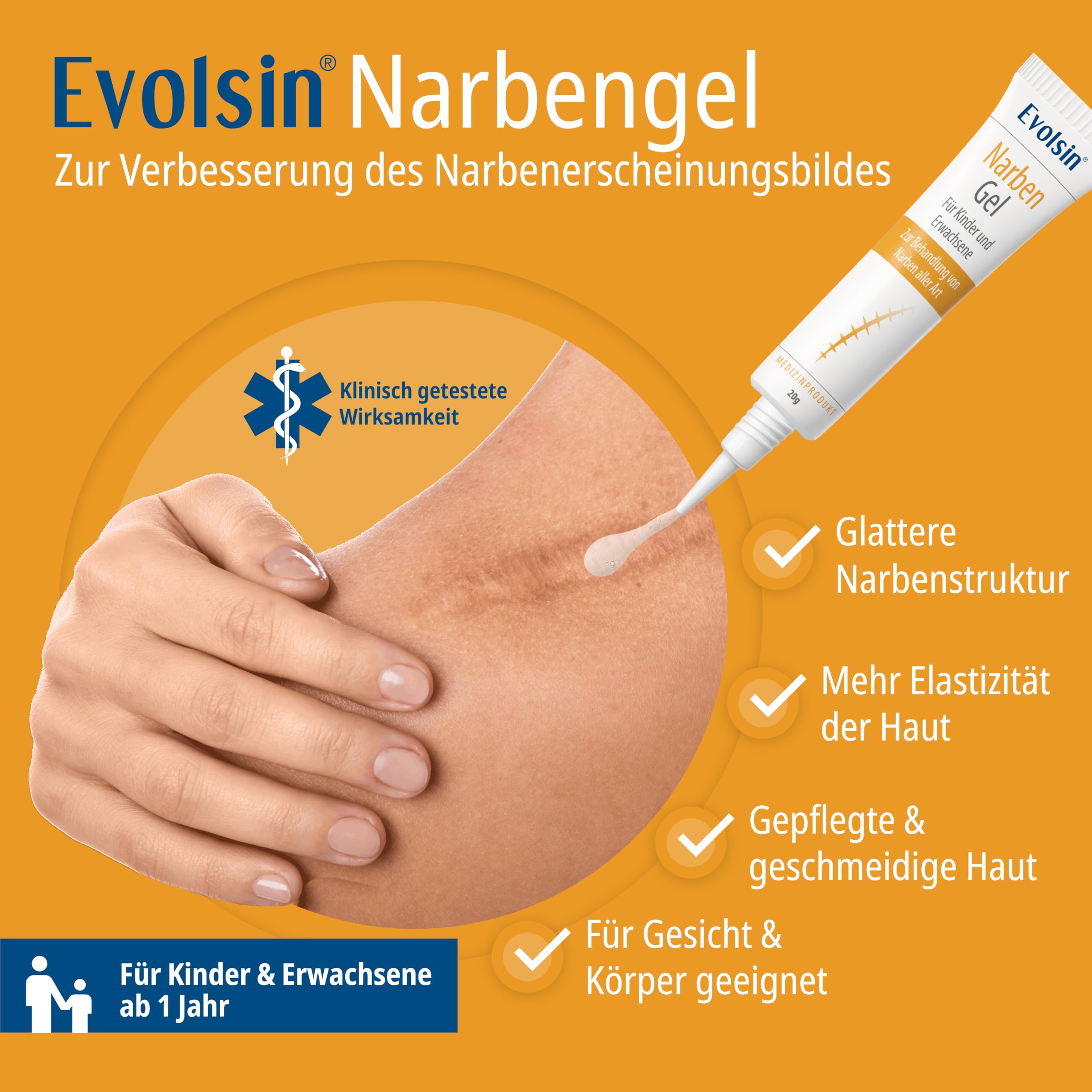 Evolsin® Narbengel für Kinder & Erwachsene, 20 g 2