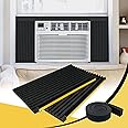 Powrocket Window Air Conditioner Foam Insulated Panels, 17" H x 9" W x 7/8" T Window AC Side Panel Kit with Air Conditioner Foam Insulating Strip,3.2 Ft x 1 Roll