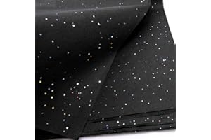MR FIVE 30 Sheets Large Size Tissue Paper with Glitter Bulk,20" x 28",Black Glitter Tissue Paper for Gift Bags,Black Sparkle Gift Wrapping Tissue Paper for Halloween Christmas Valentine's Day(Black)