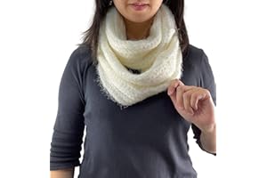 Scarf For Women Solid Winter Knitted Infinity Circle Loop Scarf Neckwarmer