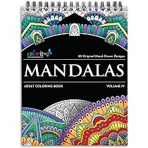 Amazon.com: ColorIt Mandalas to Color Volume IV 著色本,成人放鬆,50 ...