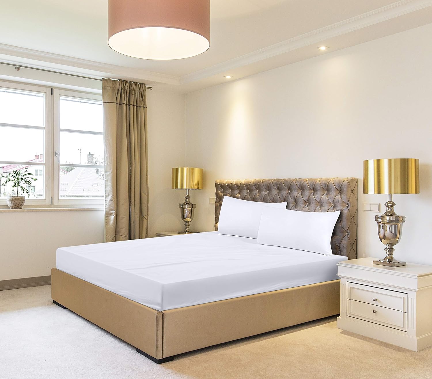 Utopia Bedding Fitted Sheet - Pack of 2 Bottom Sheets - Soft Brushed Microfiber - Deep Pockets, Shrinkage & Fade Resistant - Easy Care (Queen, White): Home & Kitchen