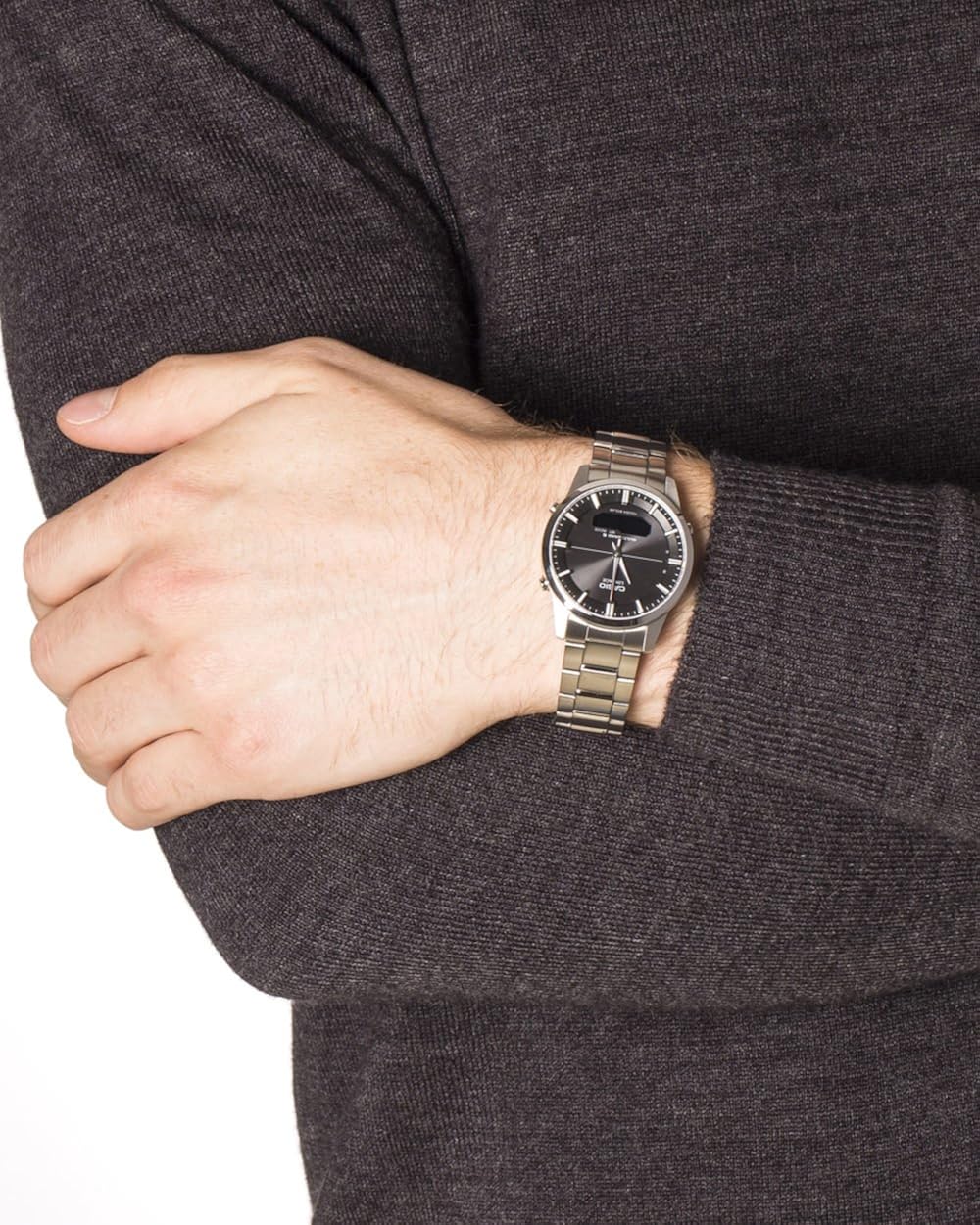CASIO - Men's Watch LCW-M170D-1AER, Black Silver, Bracelet en acier inoxydable - Image 5