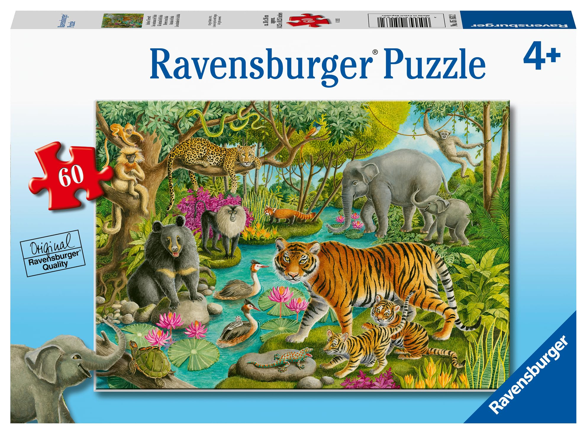 Ravensburger Animals of India 60 Piece Jigsaw Puzzle for Kids Age 4 Years Up - Educational Toys & Games for Kids
