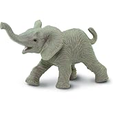 Safari Ltd. African Elephant Baby Toy - 3.5 Inch Wildlife Figure for Kids | 3.5 Inches, Ages 3+, Safety Tested, BPA Free PVC, Wildlife Play, School Projects, Habitat Dioramas