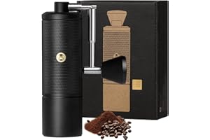Timemore C5 PRO Manual Coffee Grinder - 42mm Stainless Steel Burr, 48 Adjustable Settings, Hand Coffee Grinder with Fordable Handle, All Metal, Portable for Home, Office & Outdoor, 30g Capacity, Black