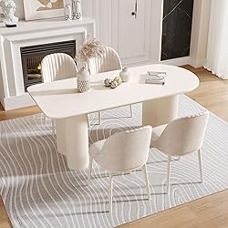 Guyii Dining Table Set with 4 Chairs, Modern