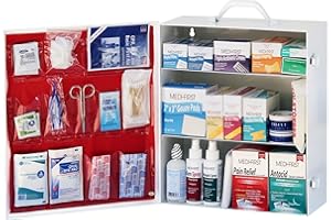 Medique 745M1, 3-Shelf Industrial First Aid Cabinet, Filled