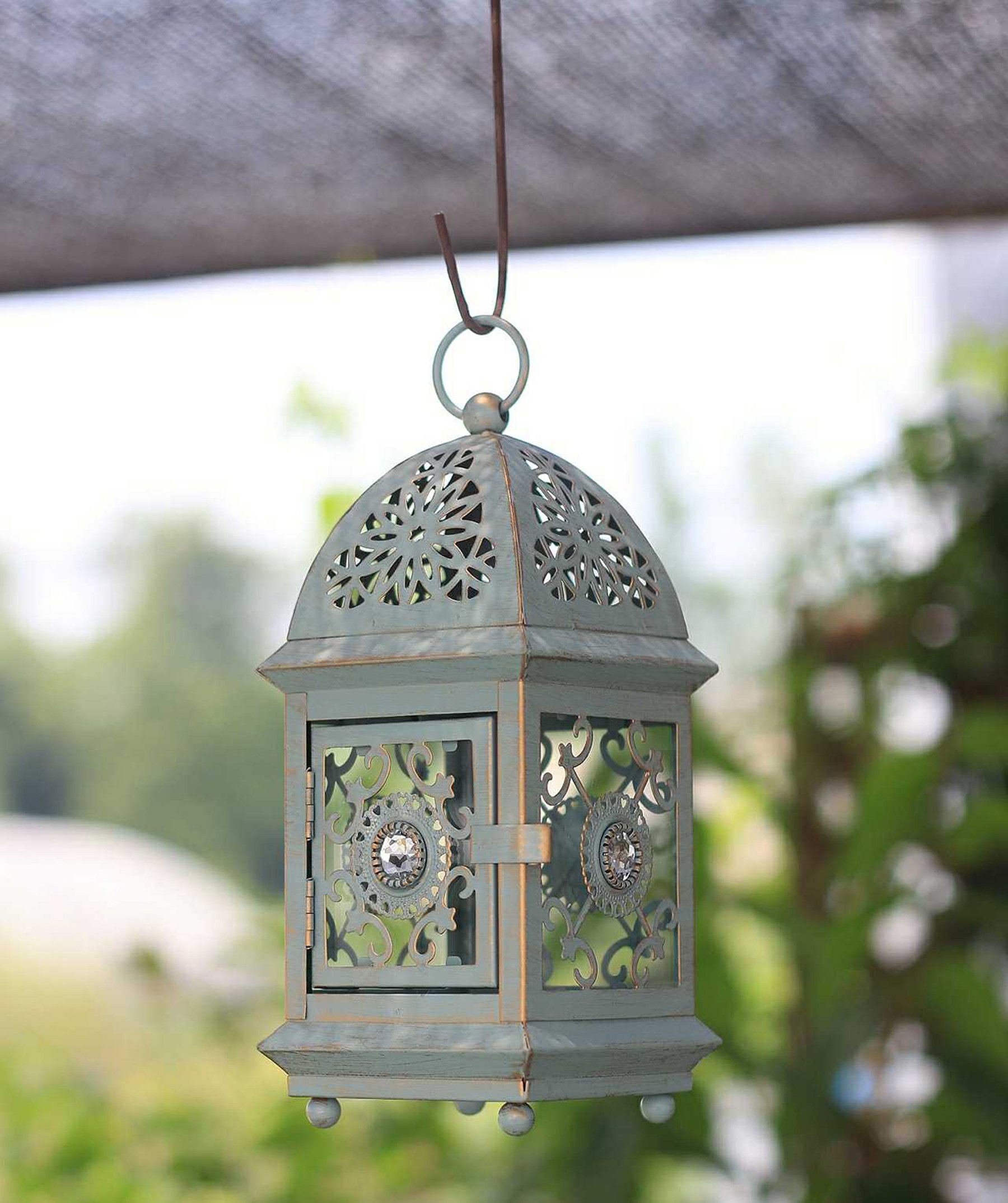 Gifts & Decor SIKOO Antique Style Distressed Metal Carved Candle