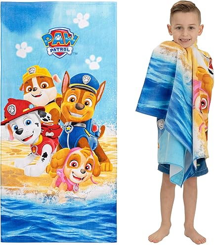 Paw Patrol Bath Towel Franco Squishmallows Kids Super Soft Bath