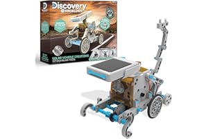 Discovery #Mindblown STEM 12-in-1 Solar Robot Creation 197-Piece Kit with Working Solar Powered Motorized Engine and Gears, Construction Engineering Set for Ages 8 and Up