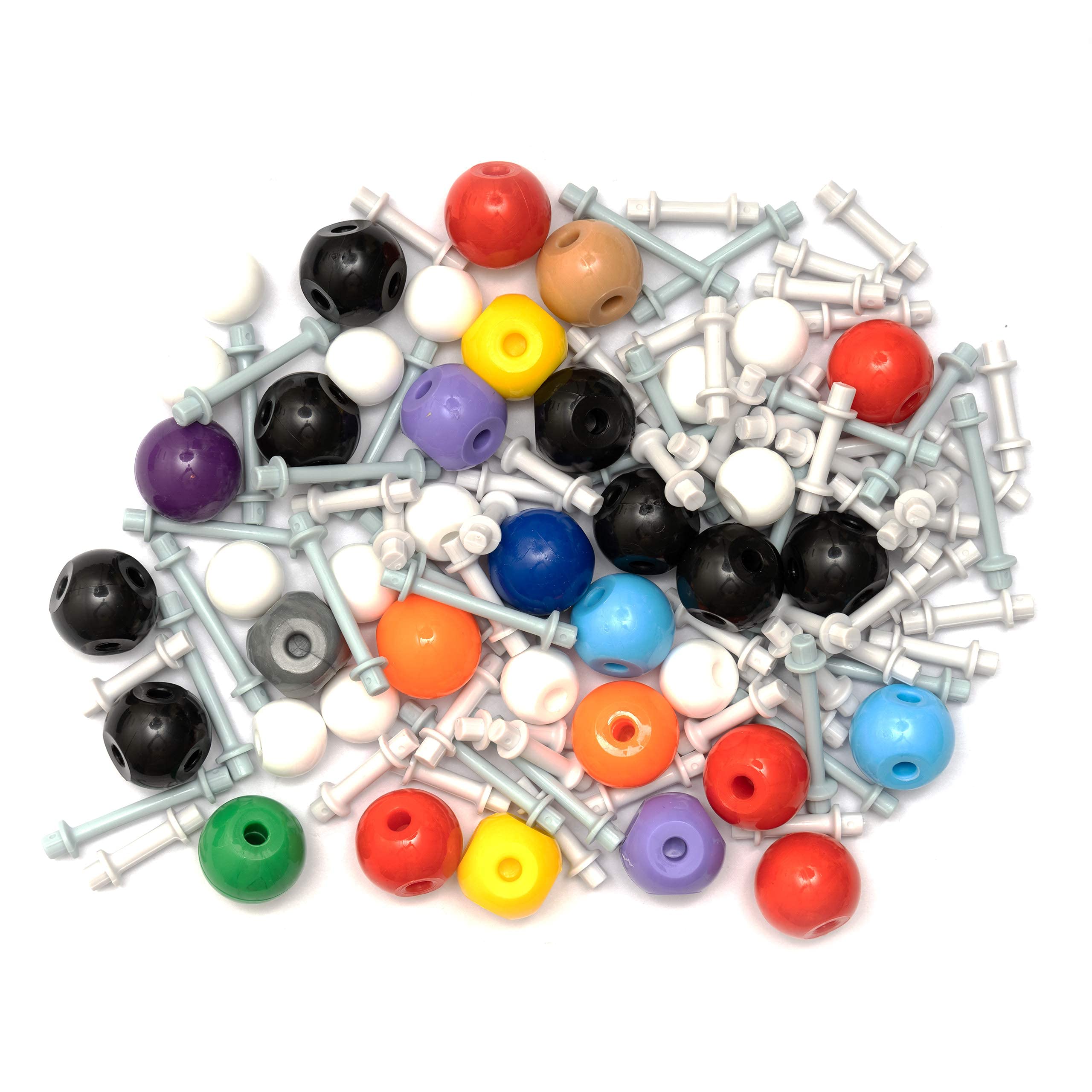 Old Nobby 118-Piece Supplementary Chemistry Molecular Model Kit - Build 3D Structures for Study, Teaching and Lab Use - Durable Atoms and Bonds, Easy Assembly with Portable Storage Case
