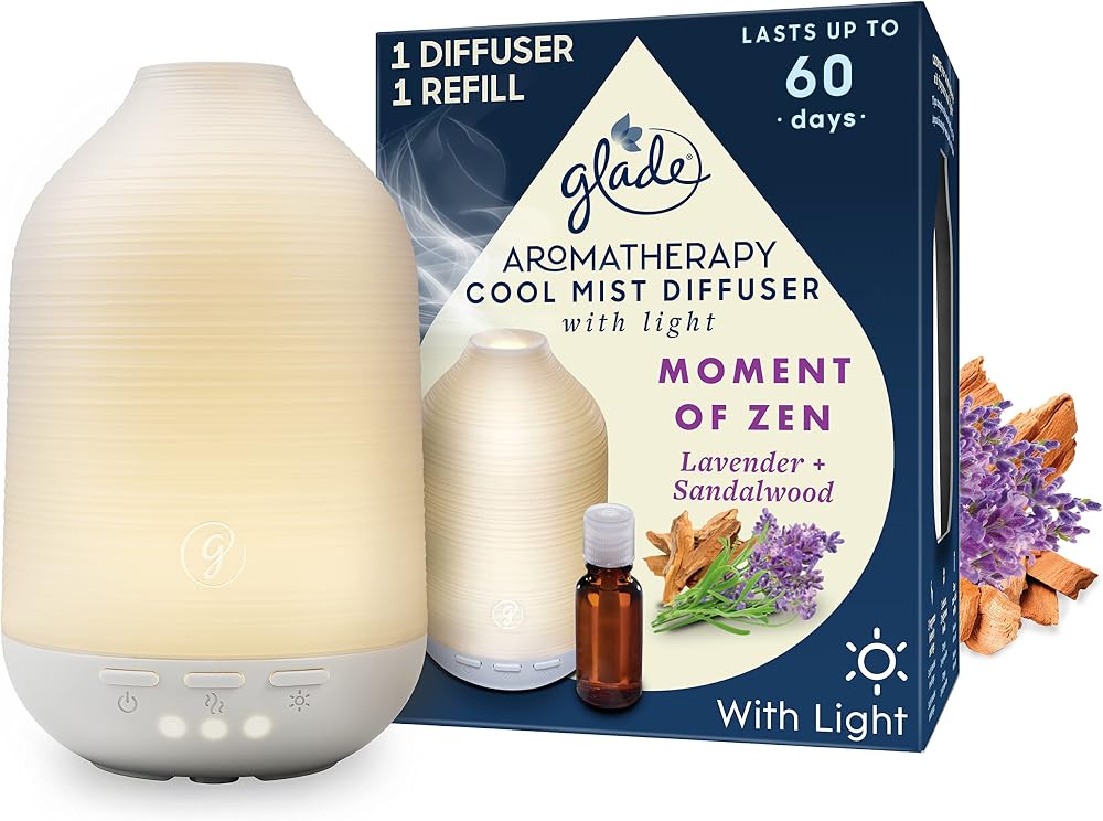 Glade Essential Oil Diffuser Holder & Refill Lavender Sandalwood 17.4ml