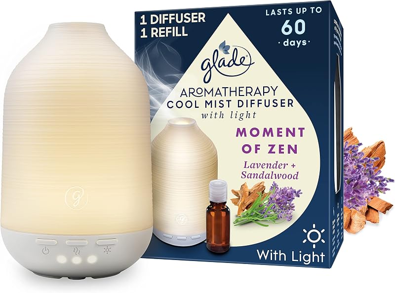 Glade Essential Oil Diffuser Holder & Refill Lavender Sandalwood 17.4ml