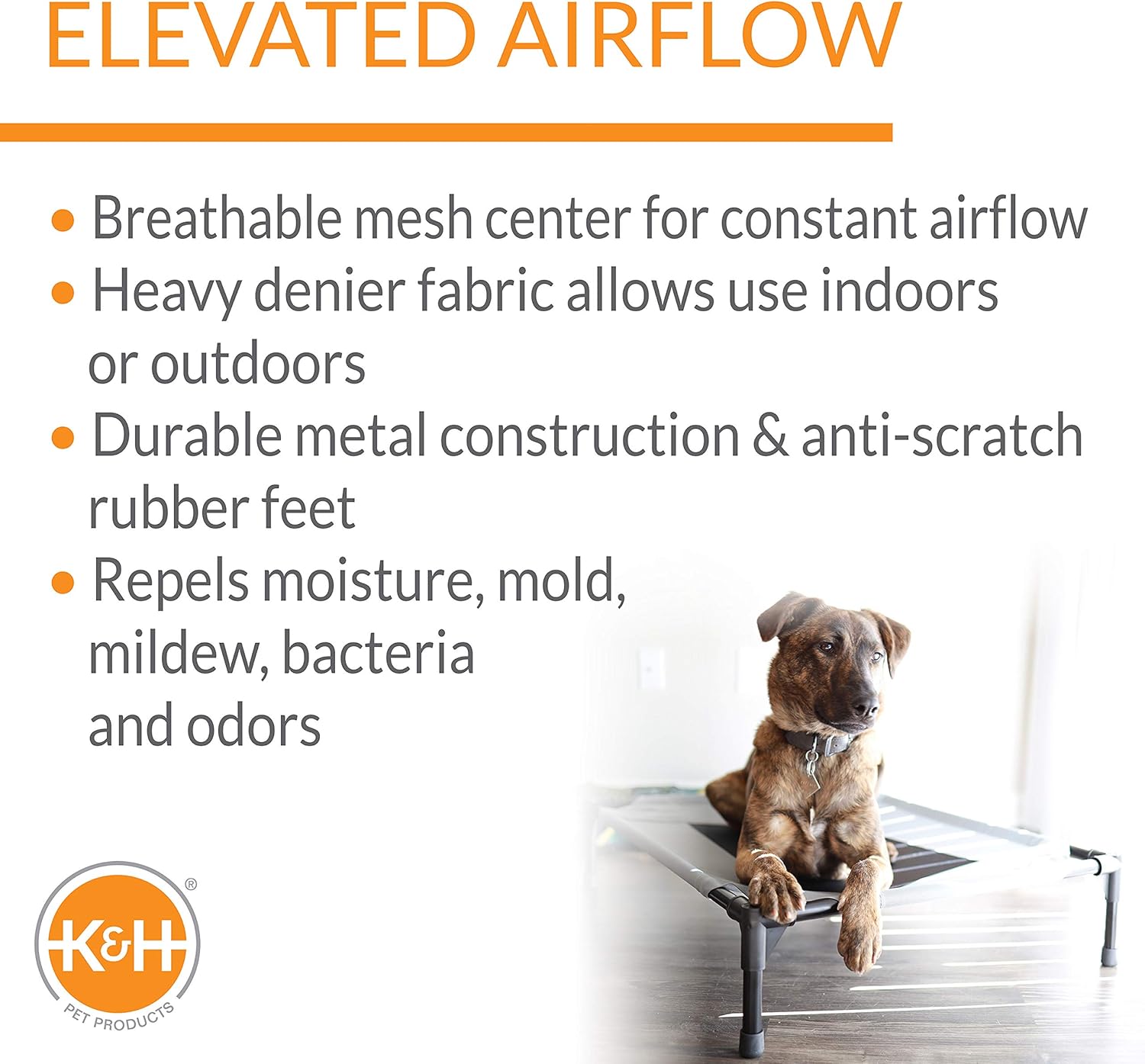 K&H Original Pet Cot Elevated Bed for Dogs and Cats, Large BigaMart