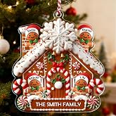 XRLSG Personalized Christmas Ornaments Custom Acrylic Family Christmas Tree Ornament with Name for 2-10 Members Home Decor