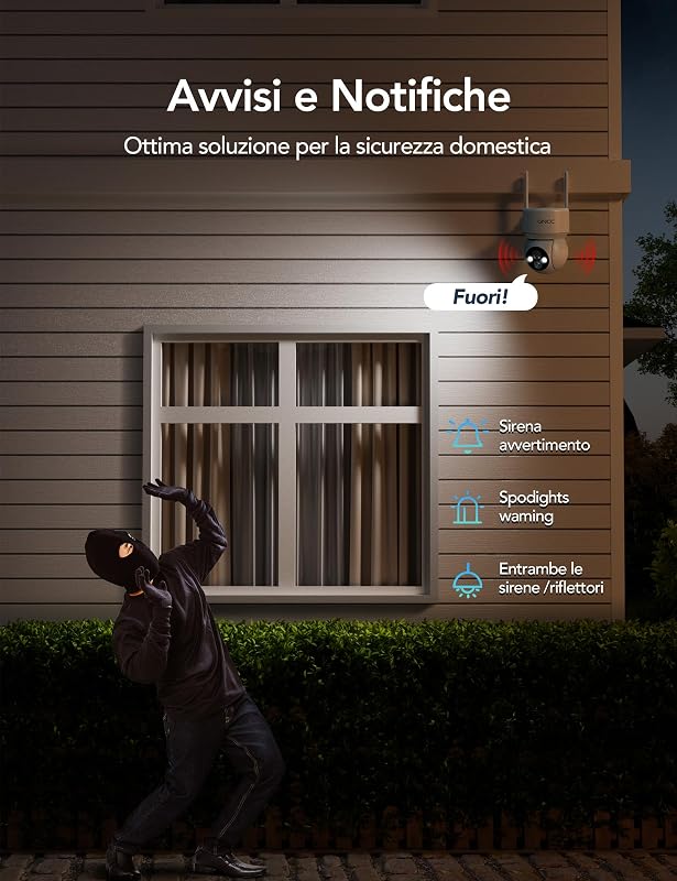 Telecamera Wi-Fi Esterno Senza Fili con Pannello Solare, 2PCS — foto 5 di 8