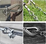 Rybtd 6mm Wire Rope Clamp with Thimbles Stainless Steel 24 Pcs M6 view 7